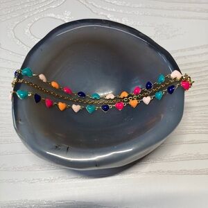 Dainty Hearts & Chain Bracelet